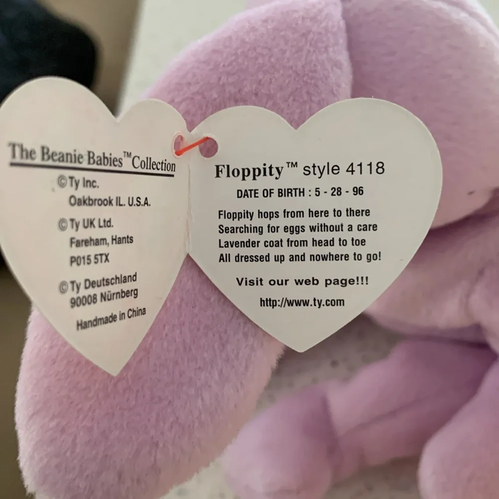 Vintage Ty Beanie Baby Hoppity Quackers and Floppity Set of 3 New